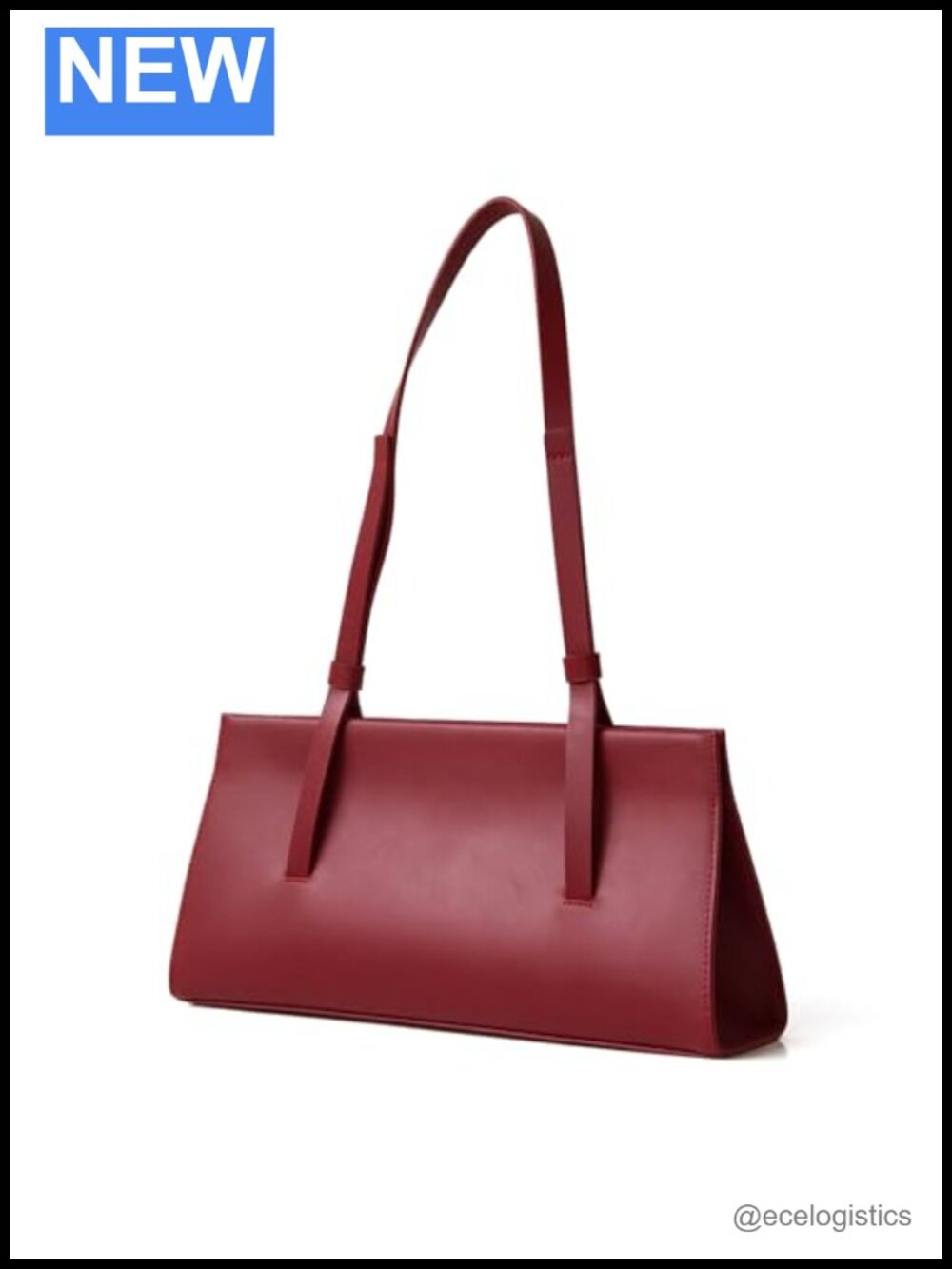 Genuine Leather Women Shoulder Bag Handmade Stitching Magnetic Lock Daily